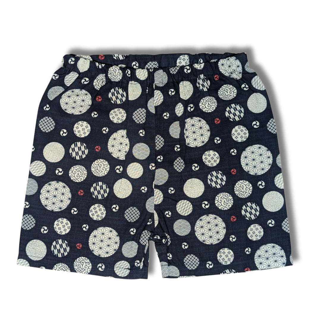 Jinbei Kinder schwarz mit Kreisen Gr. 110 - 150