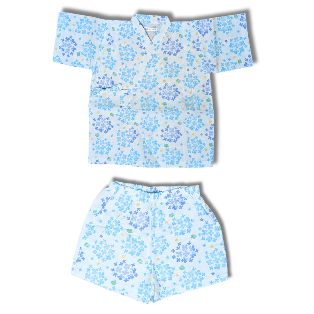 Jinbei Kinder Hortensien blau Gr. 98 - 134