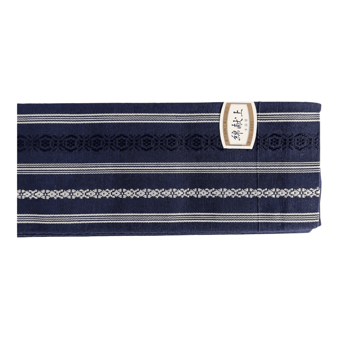 Vintage Hakata Kaku-Obi blau unbenutzt