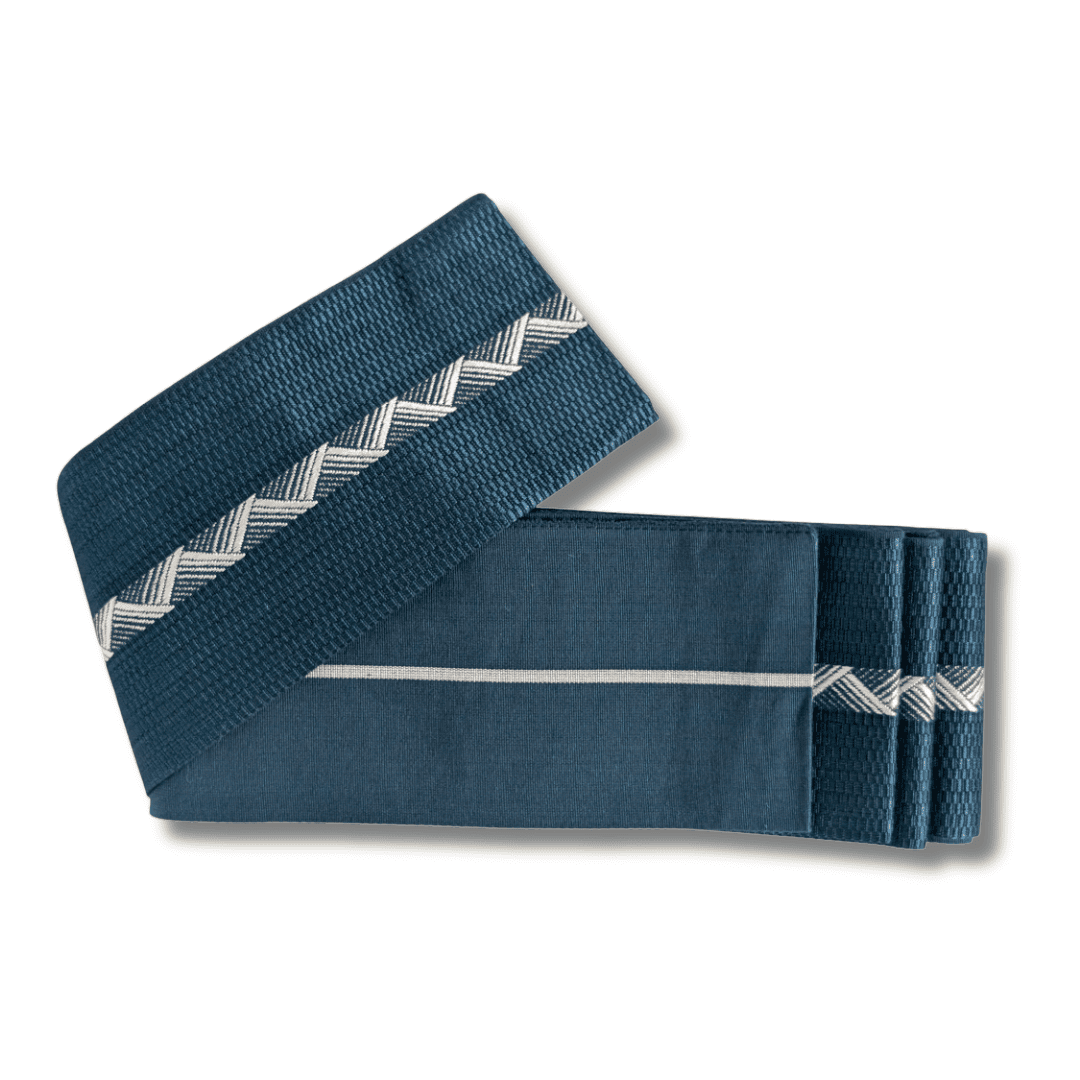 Vintage Hakata Kaku-Obi tiefblau