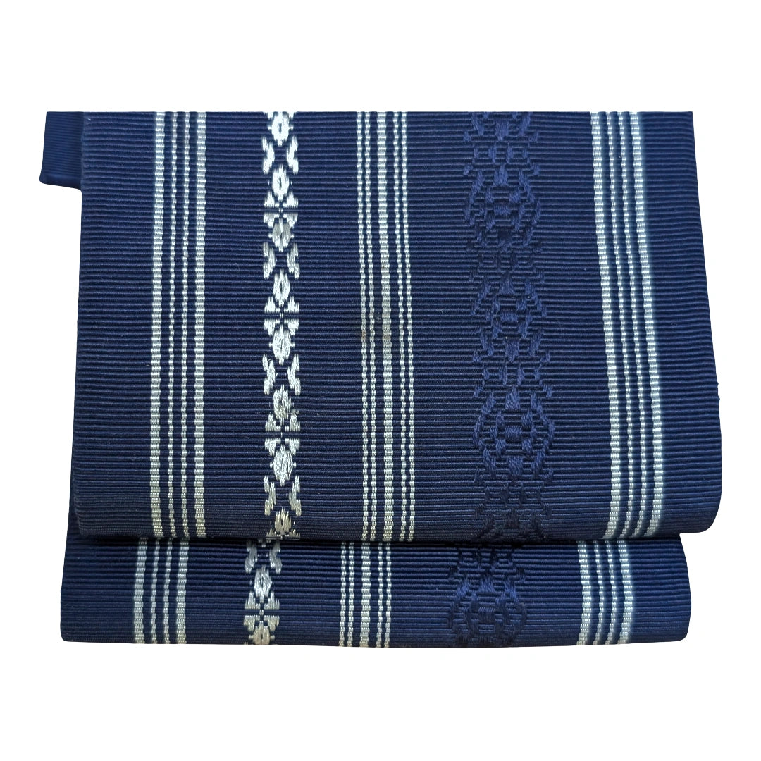 Vintage Hakata Kaku-Obi Blau