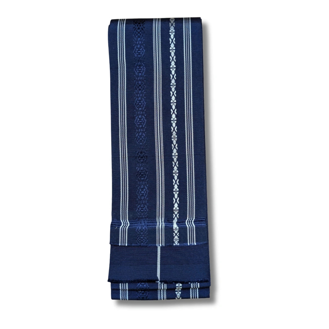 Vintage Hakata Kaku-Obi Blau