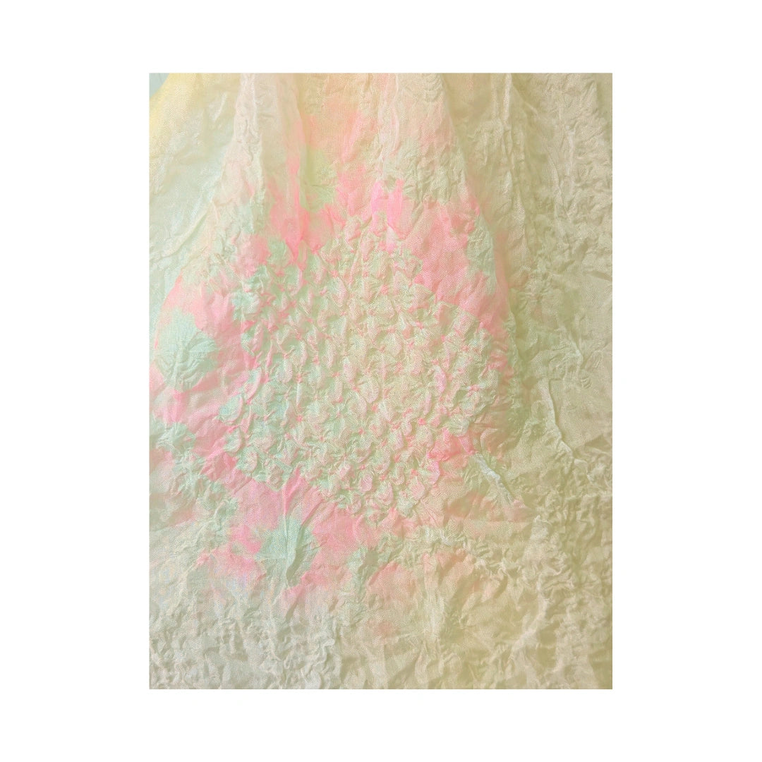 Vintage Kinder Heko Obi Gelb Shibori