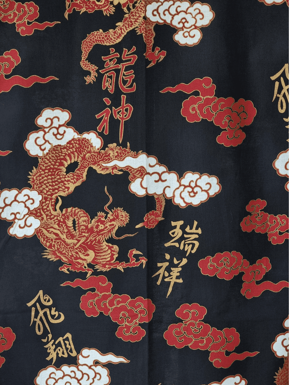 Yukata Herren schwarz Drache inkl. Obi