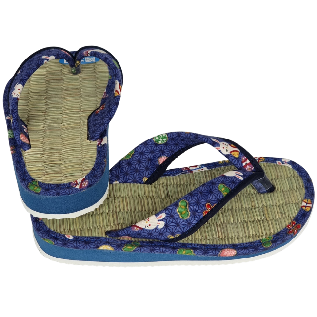 Kinder Zori Flip Flops Hase blau 25-30