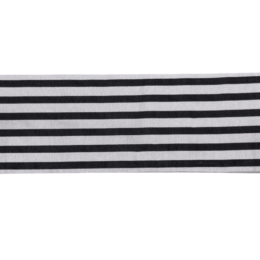 Vintage Kinder Obi Schwarz Streifenmuster