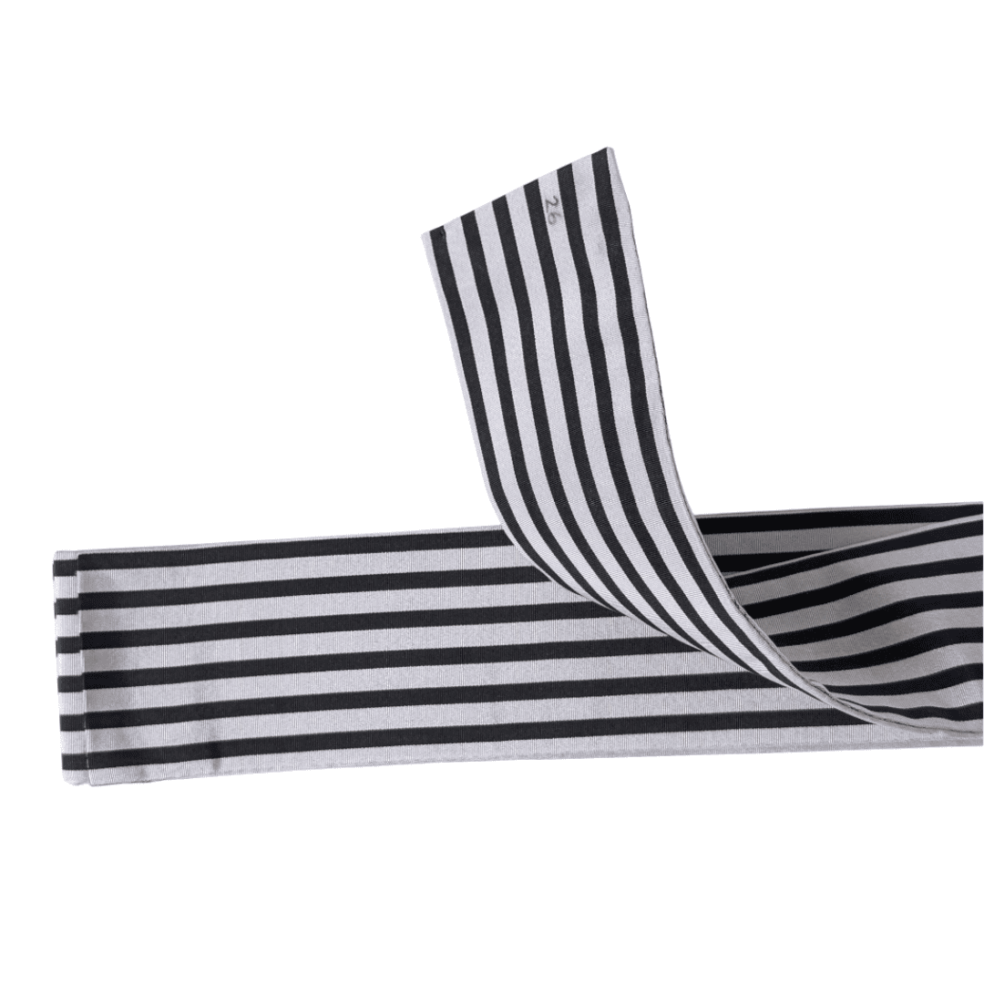 Vintage Kinder Obi Schwarz Streifenmuster
