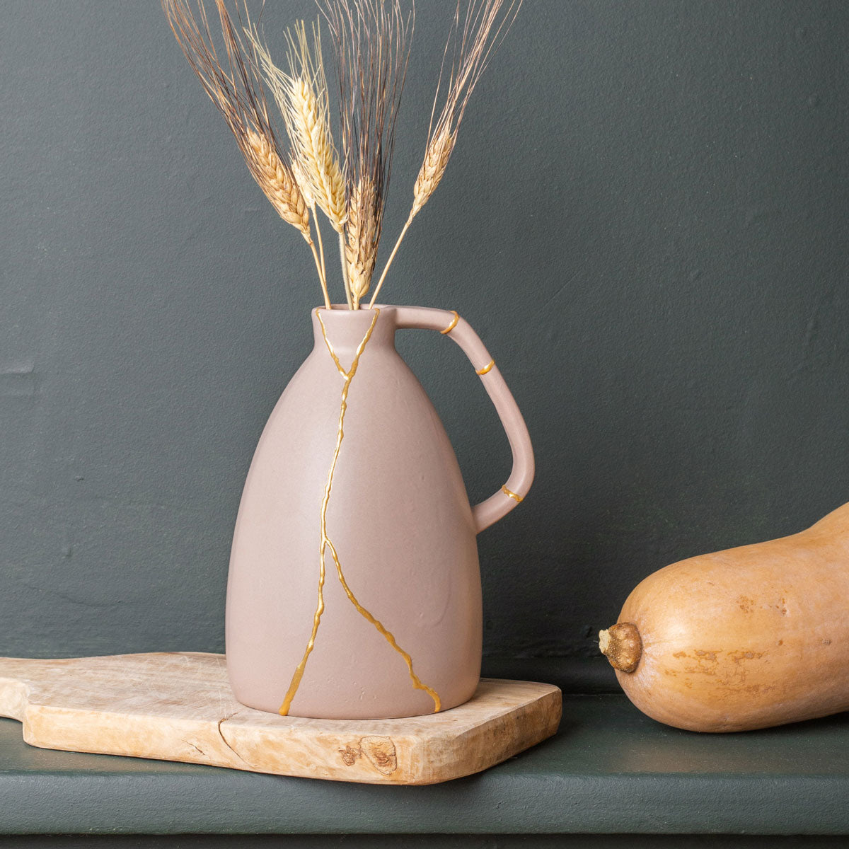 reparierte Vase mit goldener Farbe #farbe_Gold + Silber