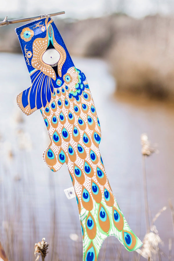 Koinobori Pfau Größe S #farbe_Pfau