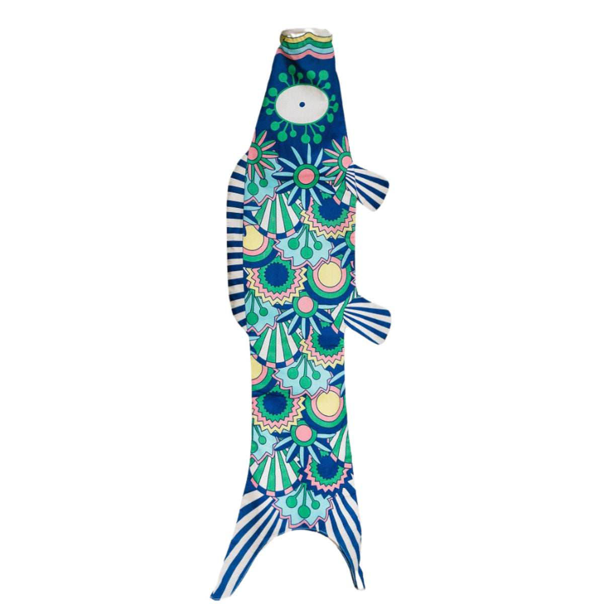 Koinobori Windsack tropisch blaue Blumen #farbe_tropisch