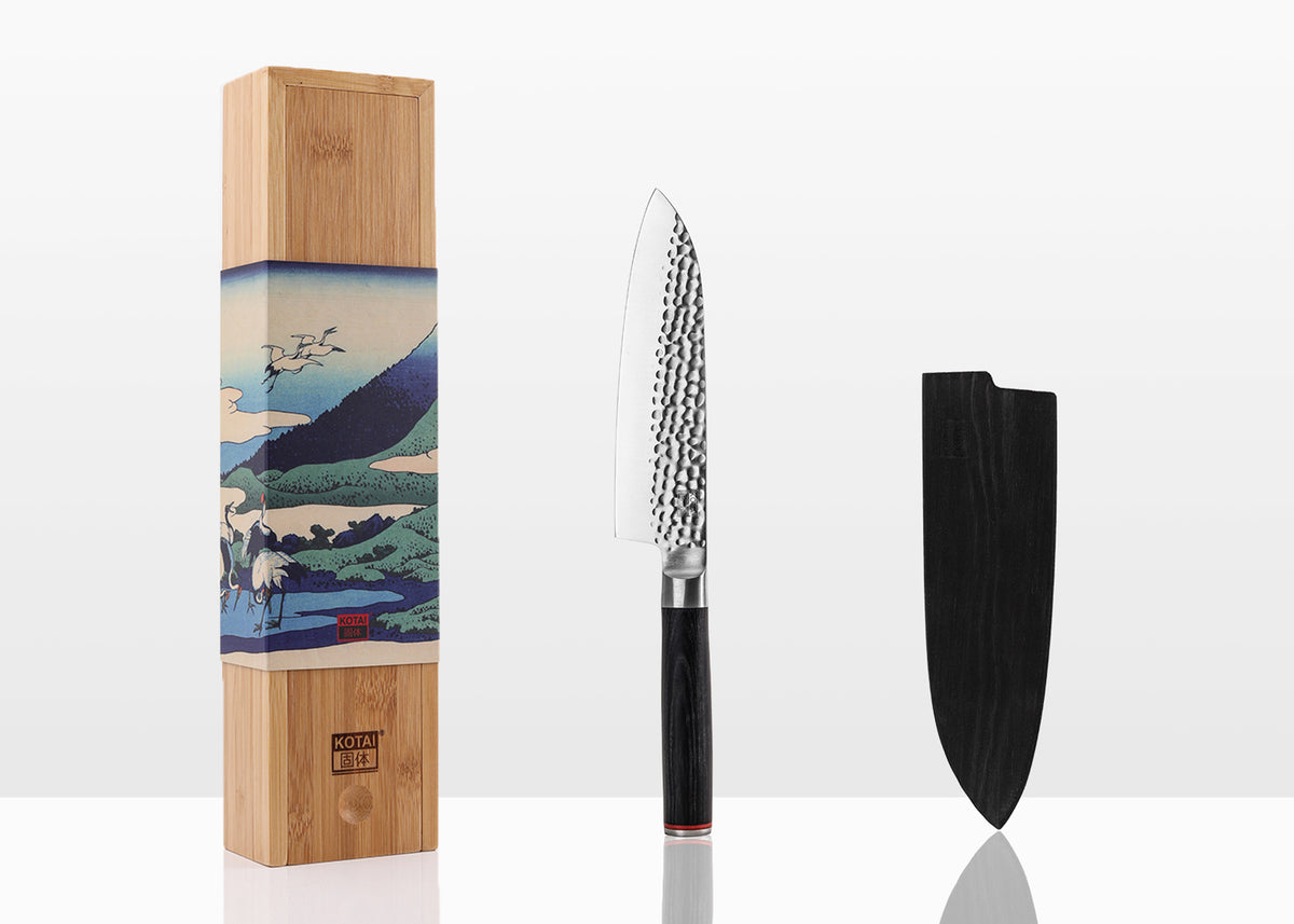 KOTAI Santoku - 18 cm Klinge von Hand geschärft