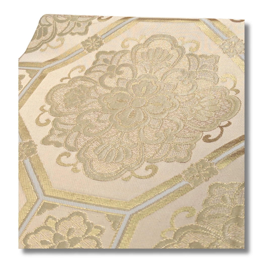 Vintage Maru Obi Beige & Gold