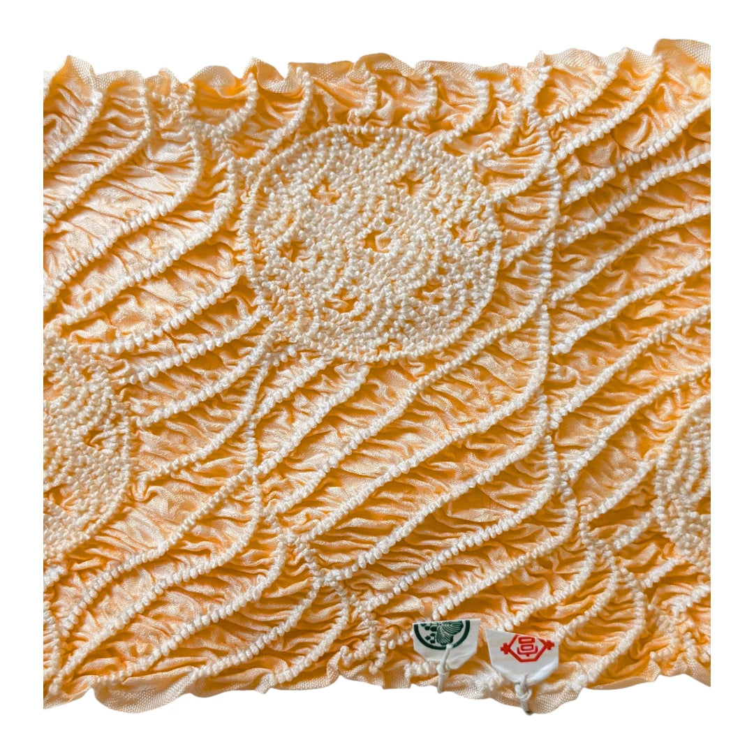 Obiage aus Seide mit Shibori-Kreisen & Asanoha