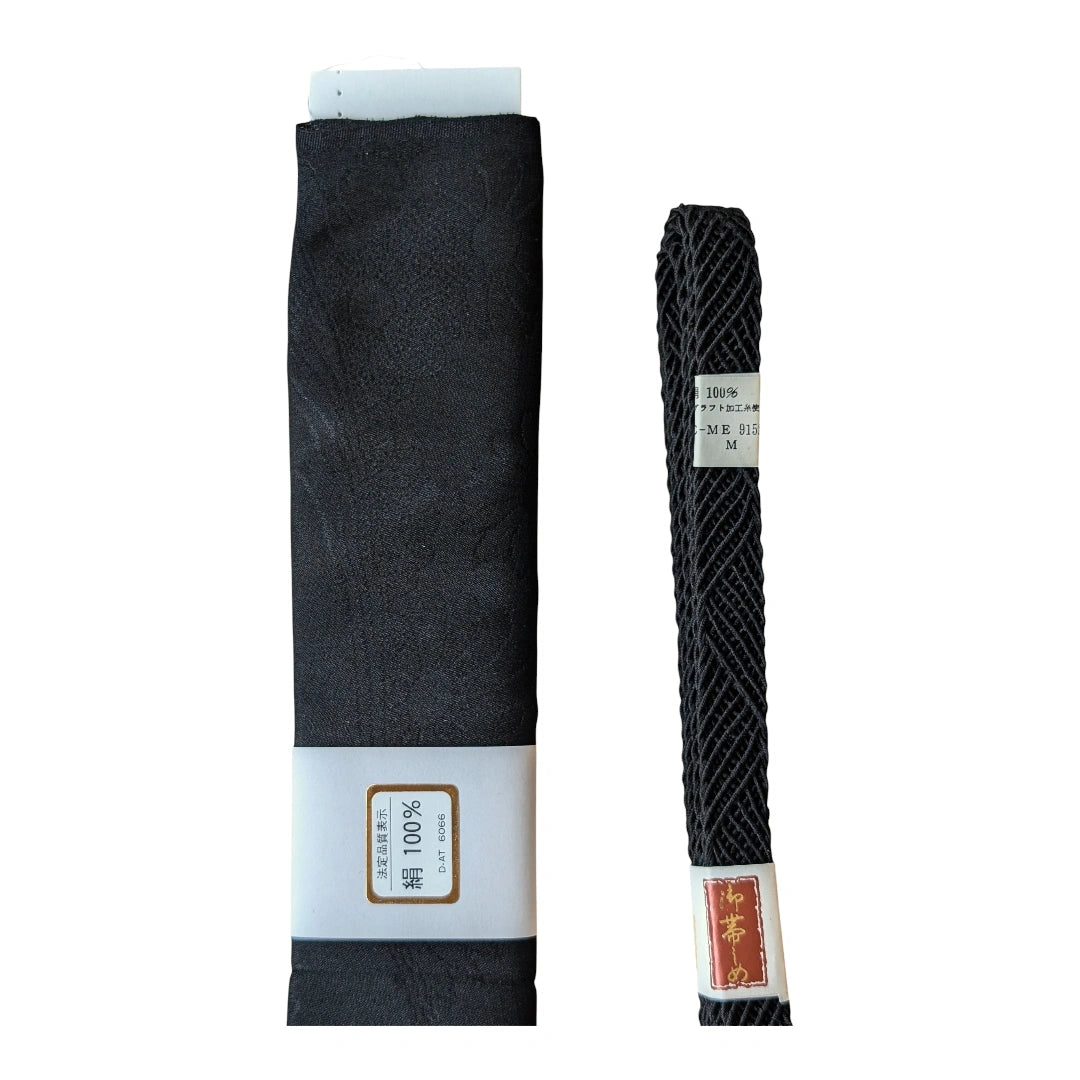 Vintage Obiage Obijime Set schwarz unbenutzt