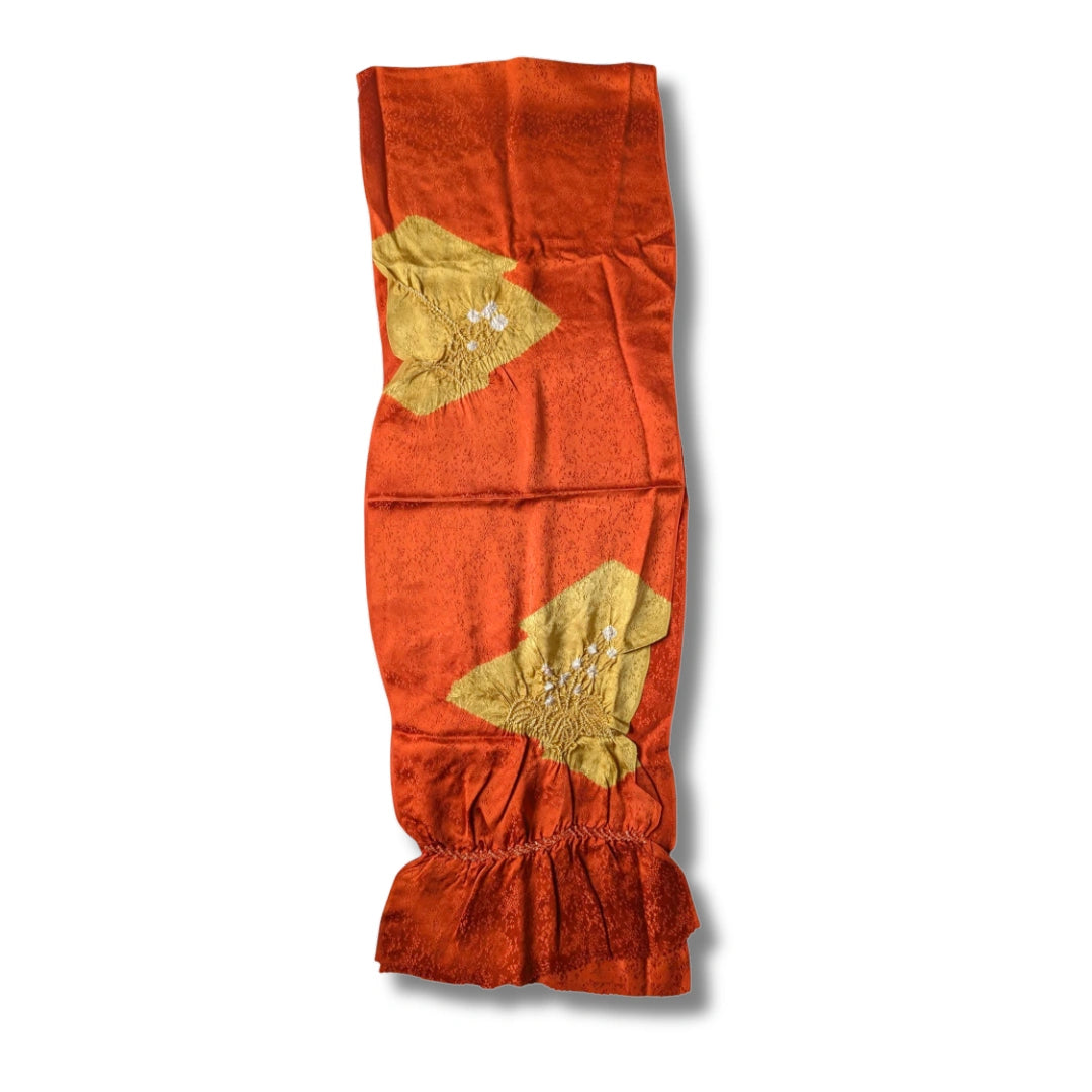 Obiage aus Seide mit Shibori Orange