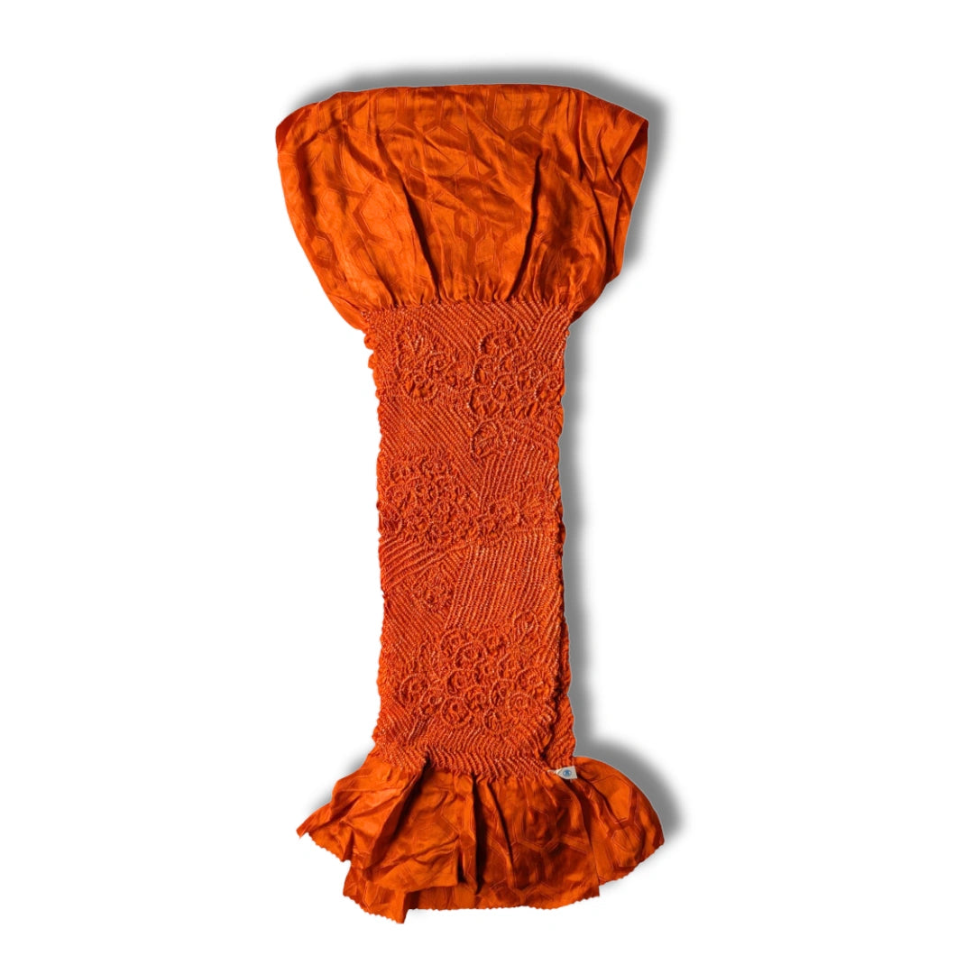 Obiage aus Seide Shibori Orange