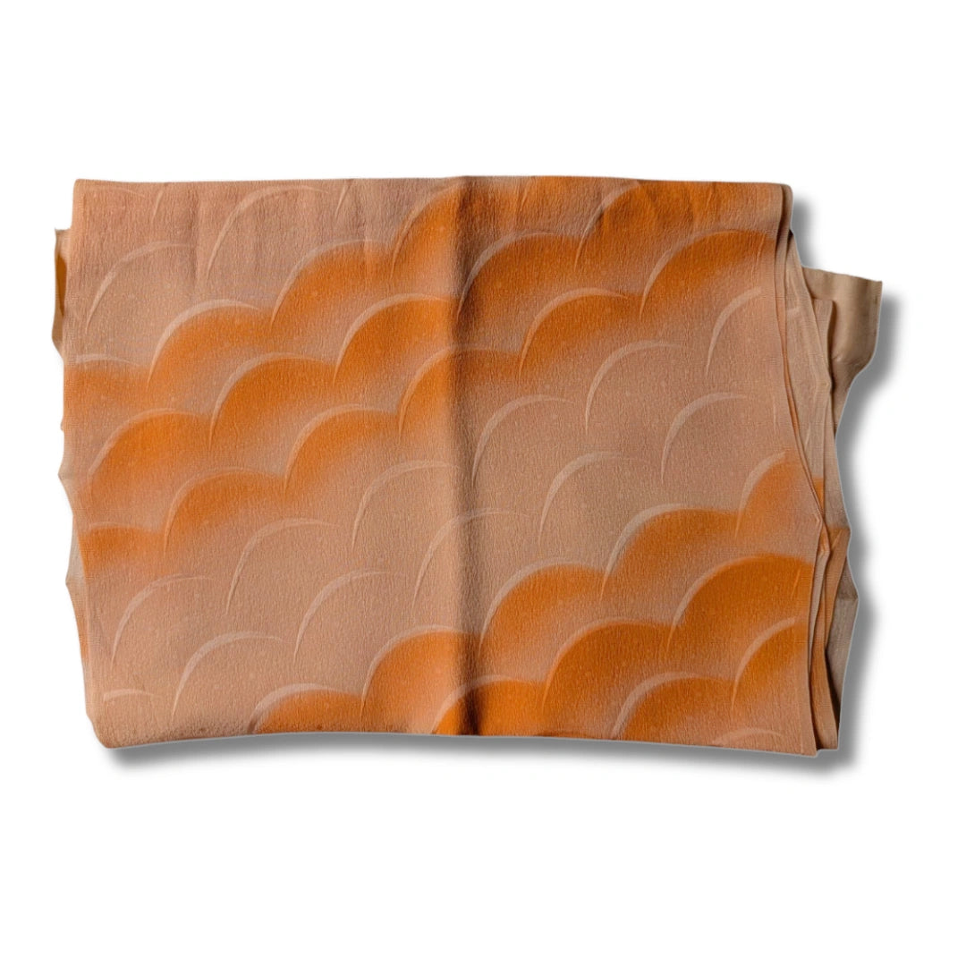 Obiage aus Seide Orange Seigaiha
