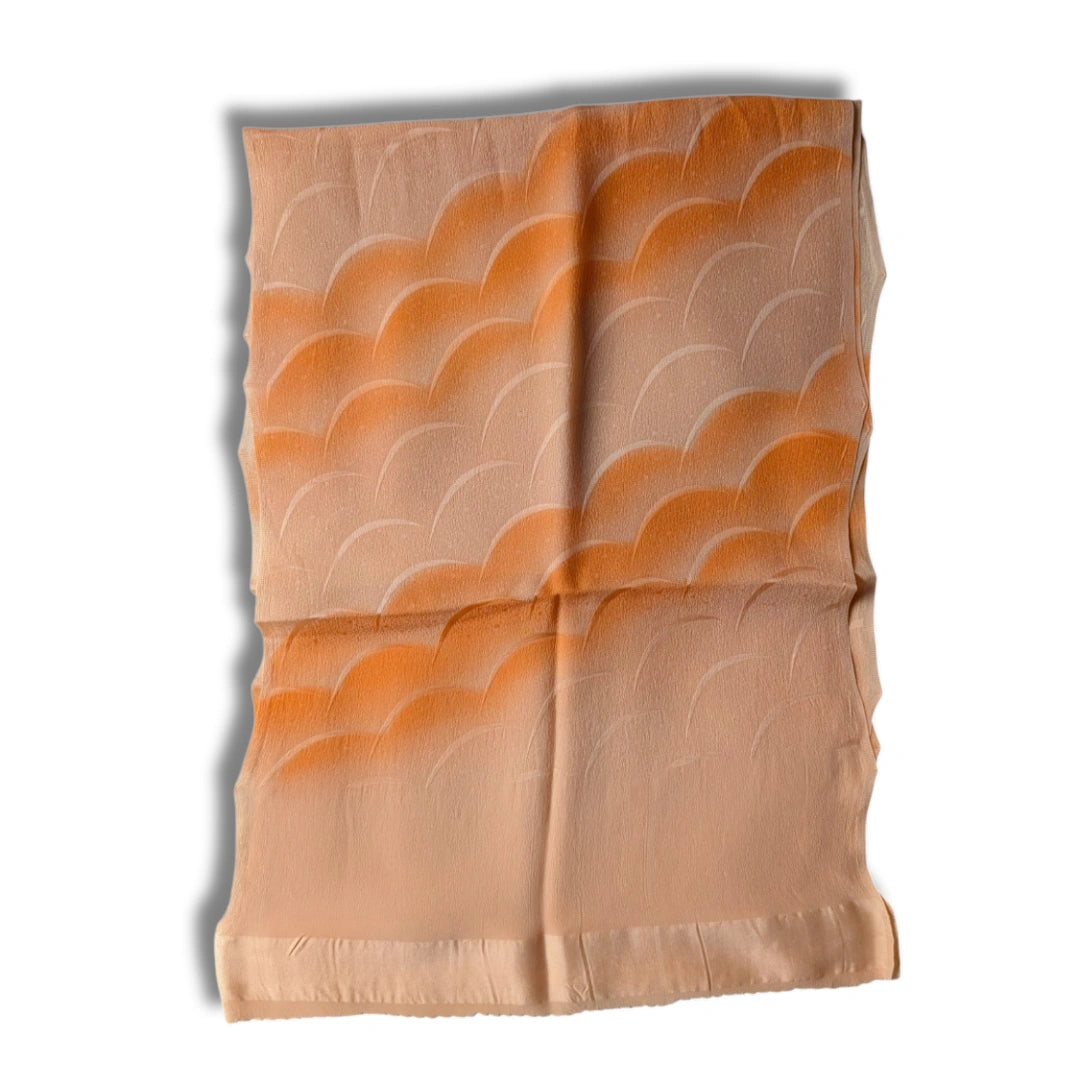 Obiage aus Seide Orange Seigaiha