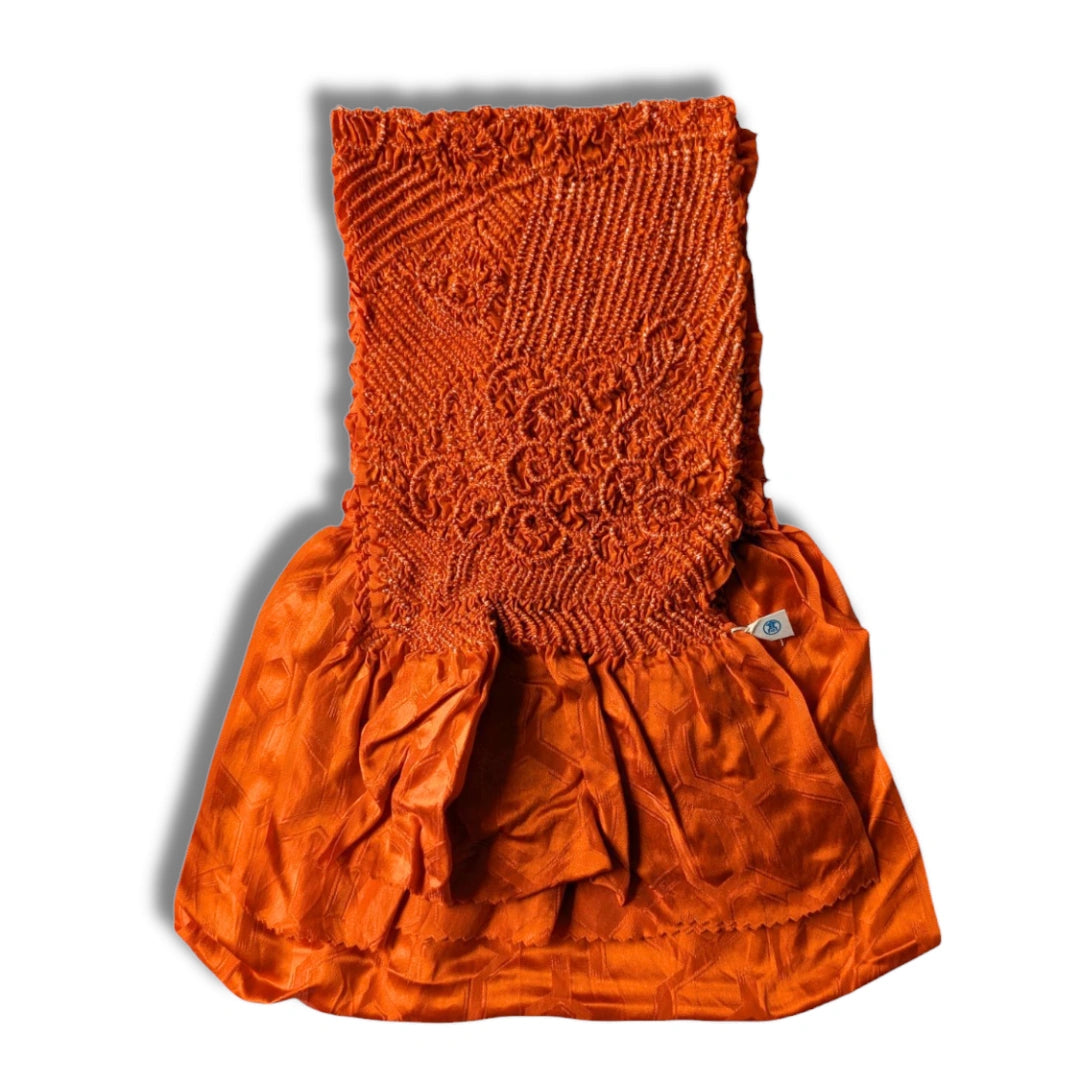 Obiage aus Seide Shibori Orange