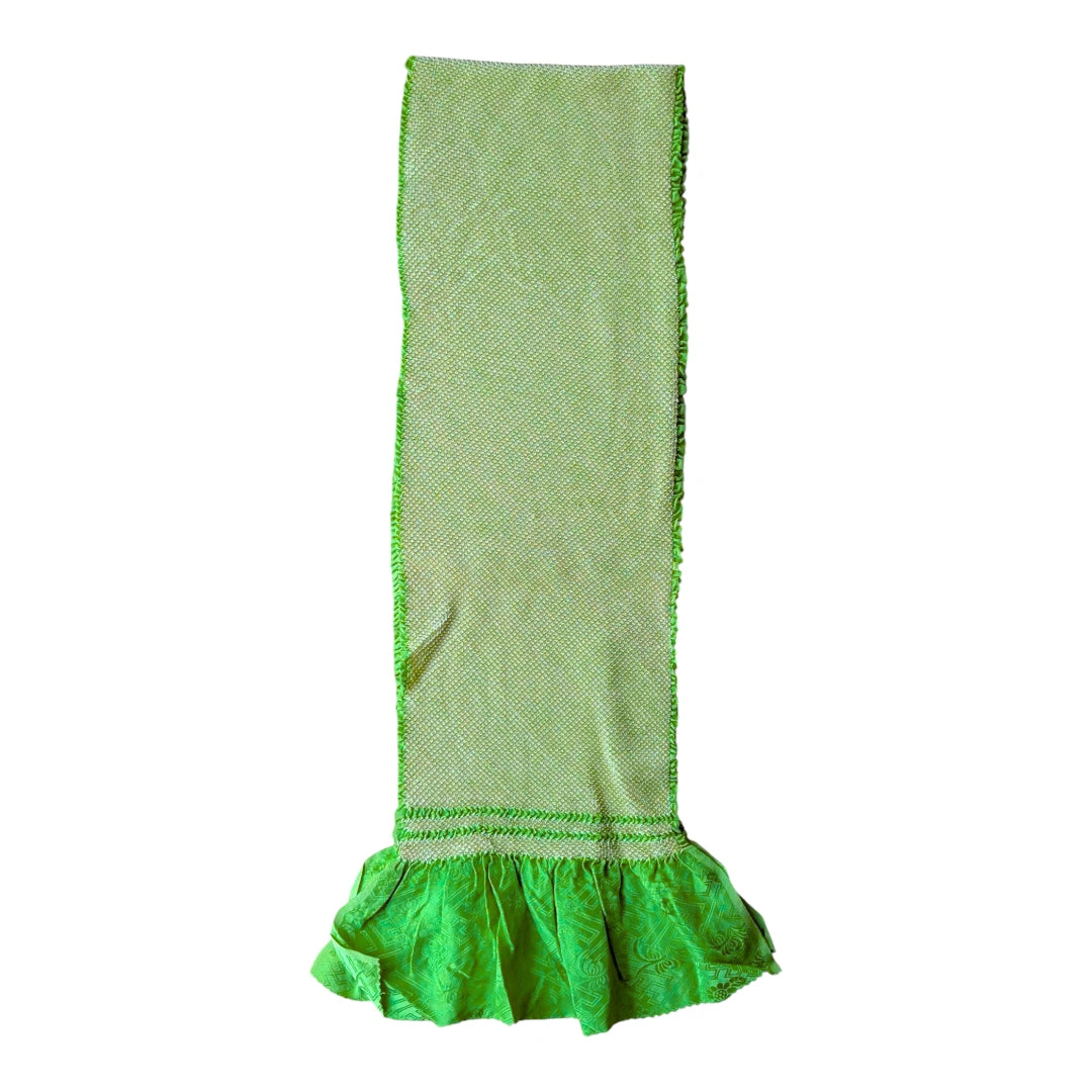 Obiage aus Seide in Hellgrün Shibori