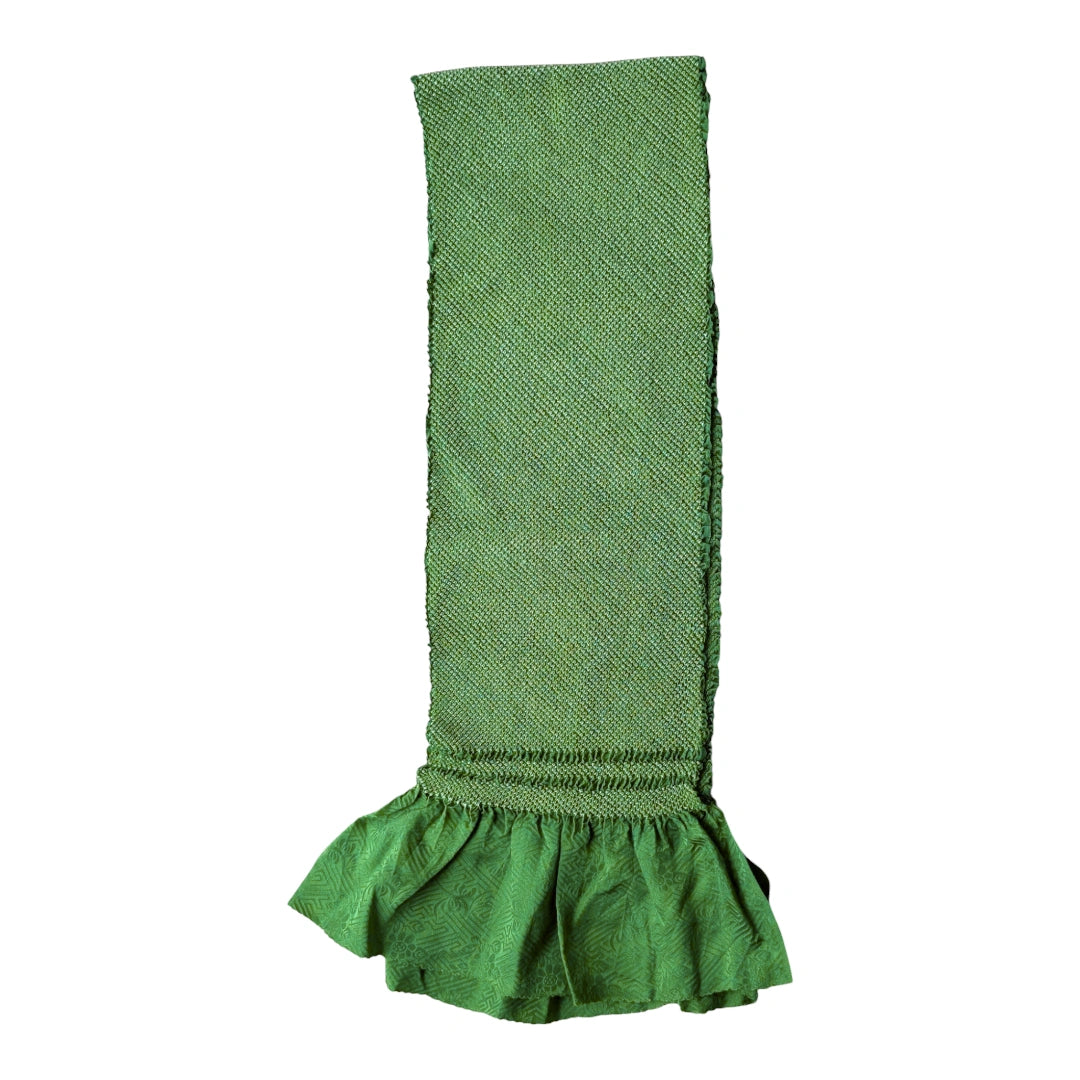 Obiage aus Seide Shibori in Grün