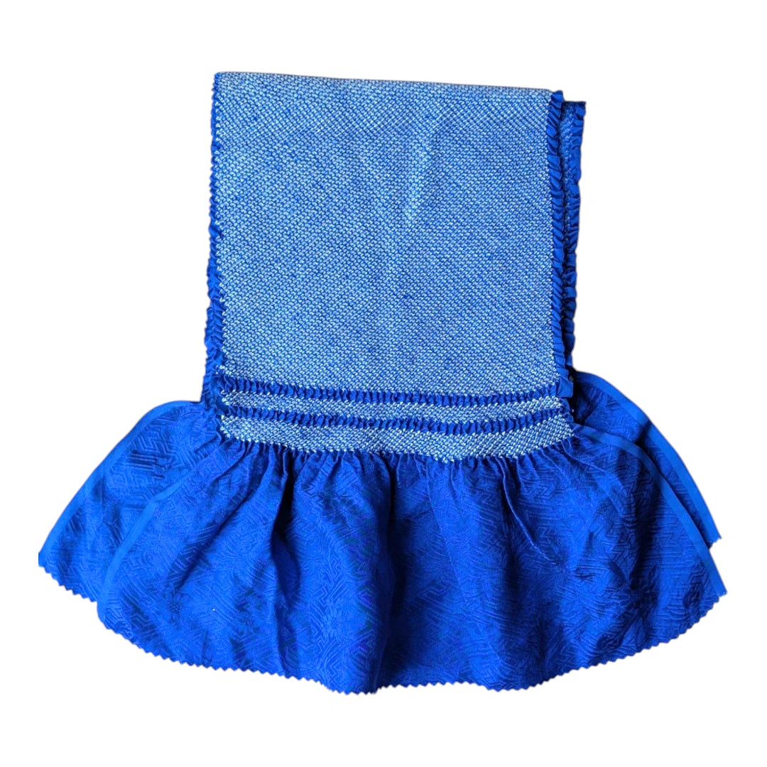 Obiage aus Seide in Blau Shibori