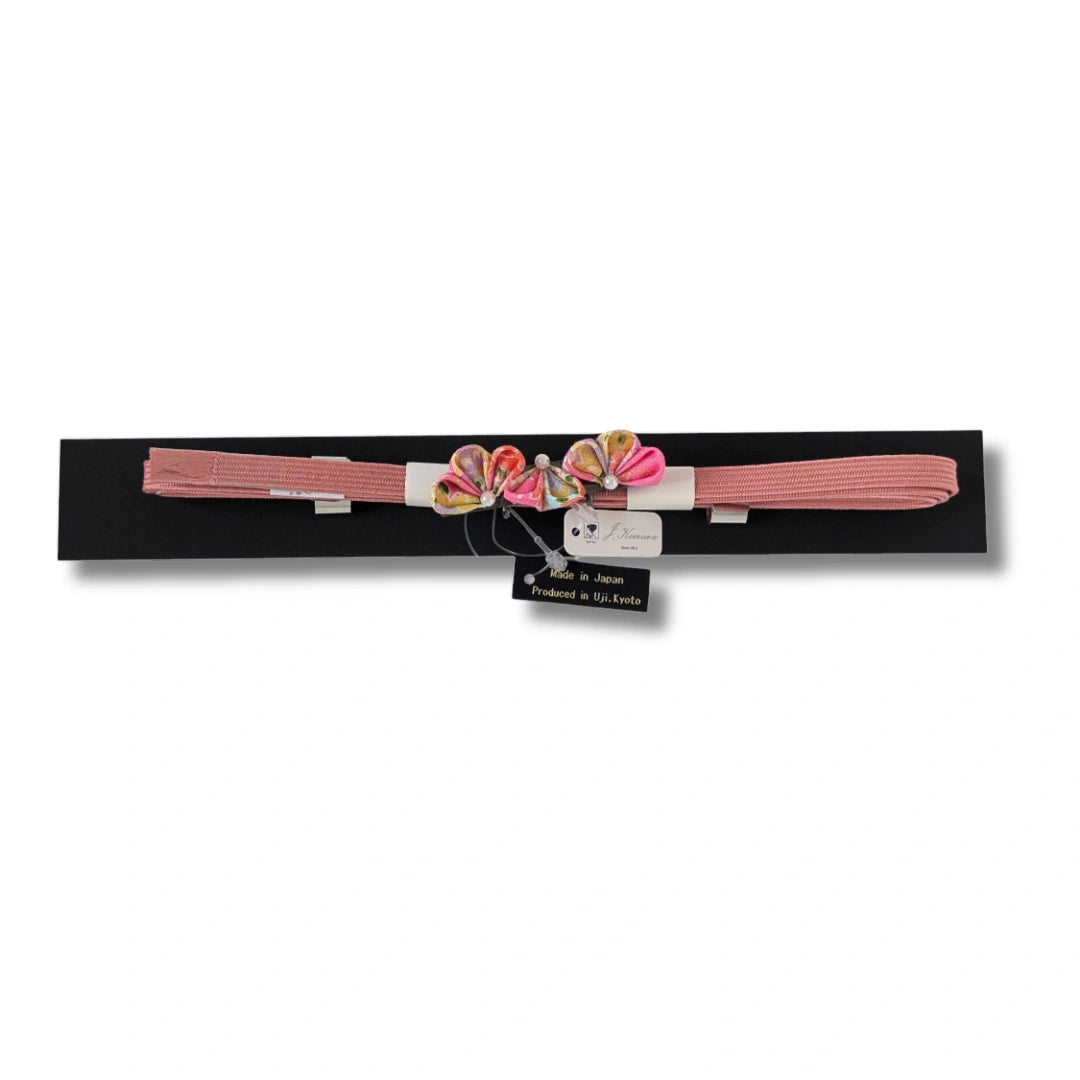 Vintage Obijime Rosa mit Obidome Blüte unbenutzt