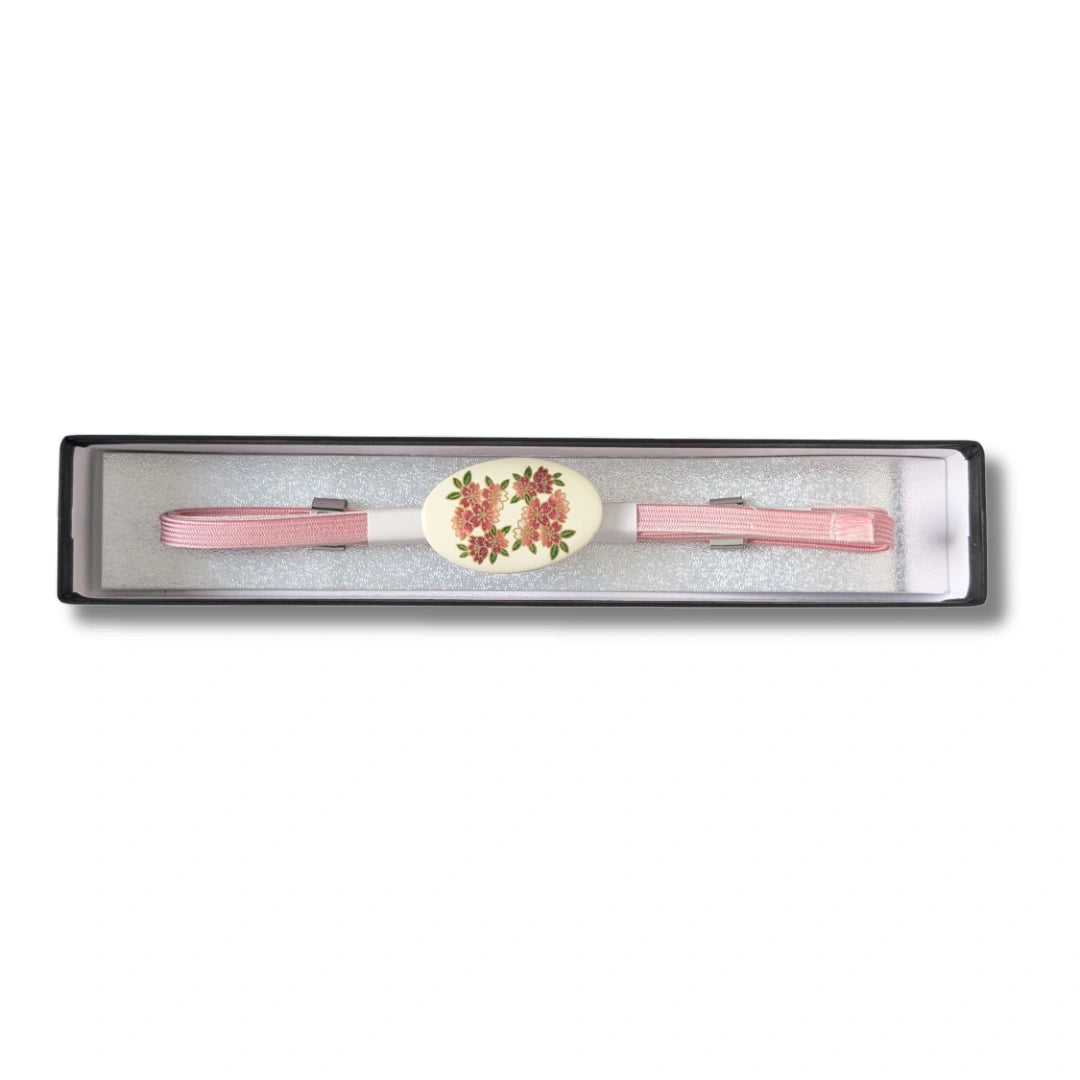 Vintage Obijime Rosa mit Obidome Blumen unbenutzt