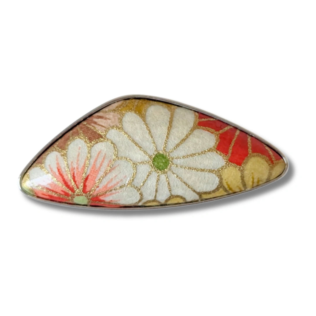 Vintage Obidome Dreieckform mit Chrysanthemen
