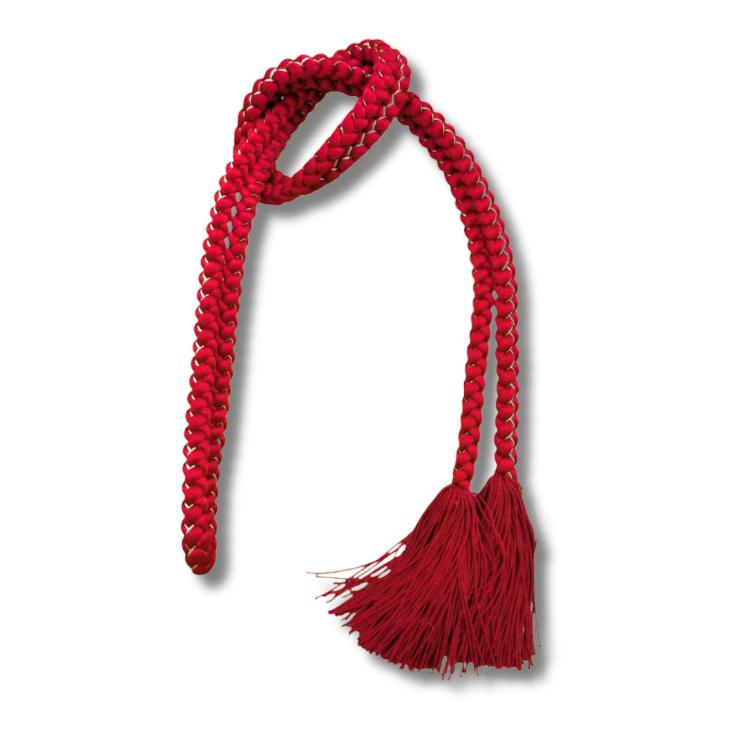 Vintage Obijime Rot mit Gold