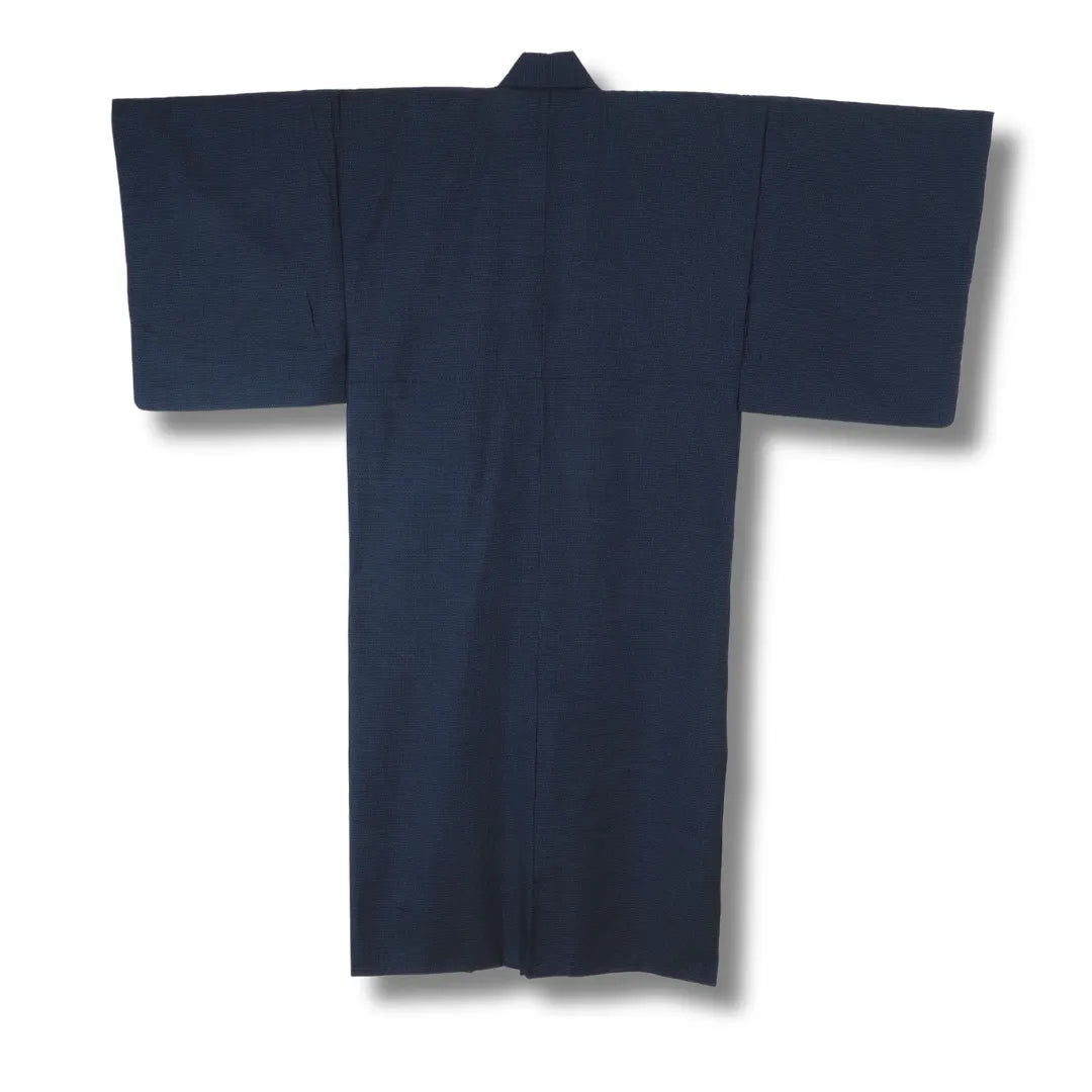 Rückansicht des dunkel-blauen Vintage Herren-Kimono