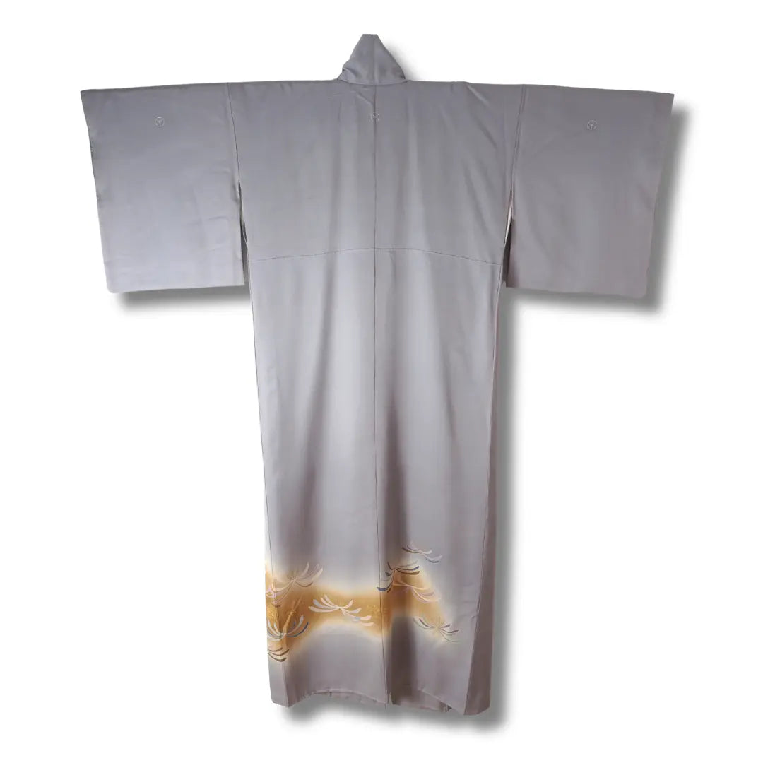 Rückseite eines grauen Vintage Kimono