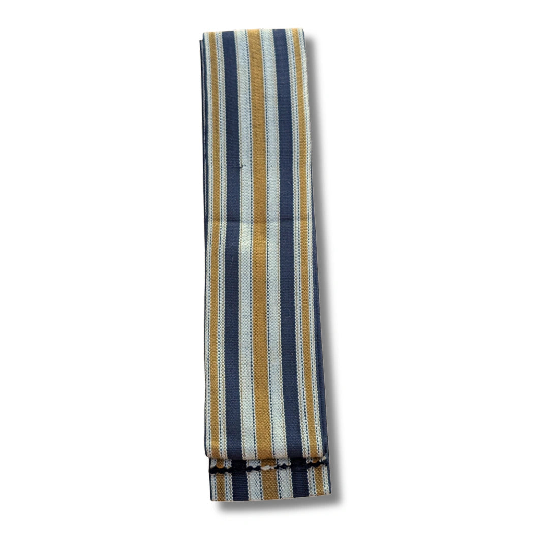 Vintage Shita Obi Braun mit Streifenmuster