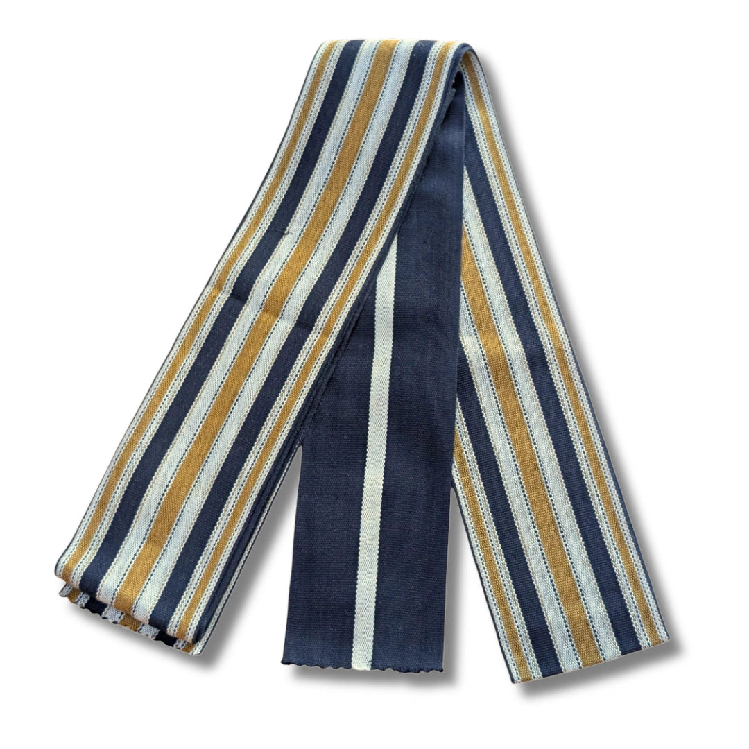 Vintage Shita Obi Braun mit Streifenmuster