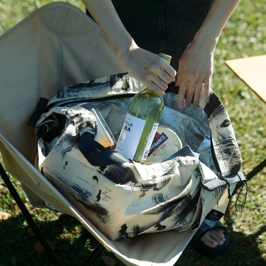 Shupatto Isoliertasche 20l black and white – faltbare Kühltasche #farbe_black & white