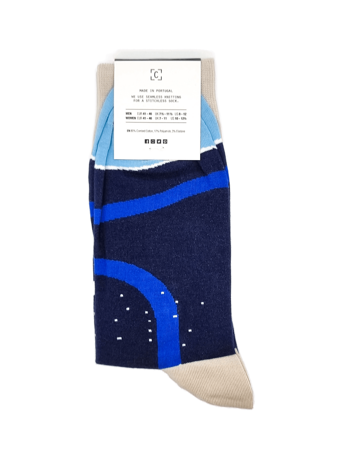 Socken Katsushika Hokusai die große Welle large Größe #farbe_
