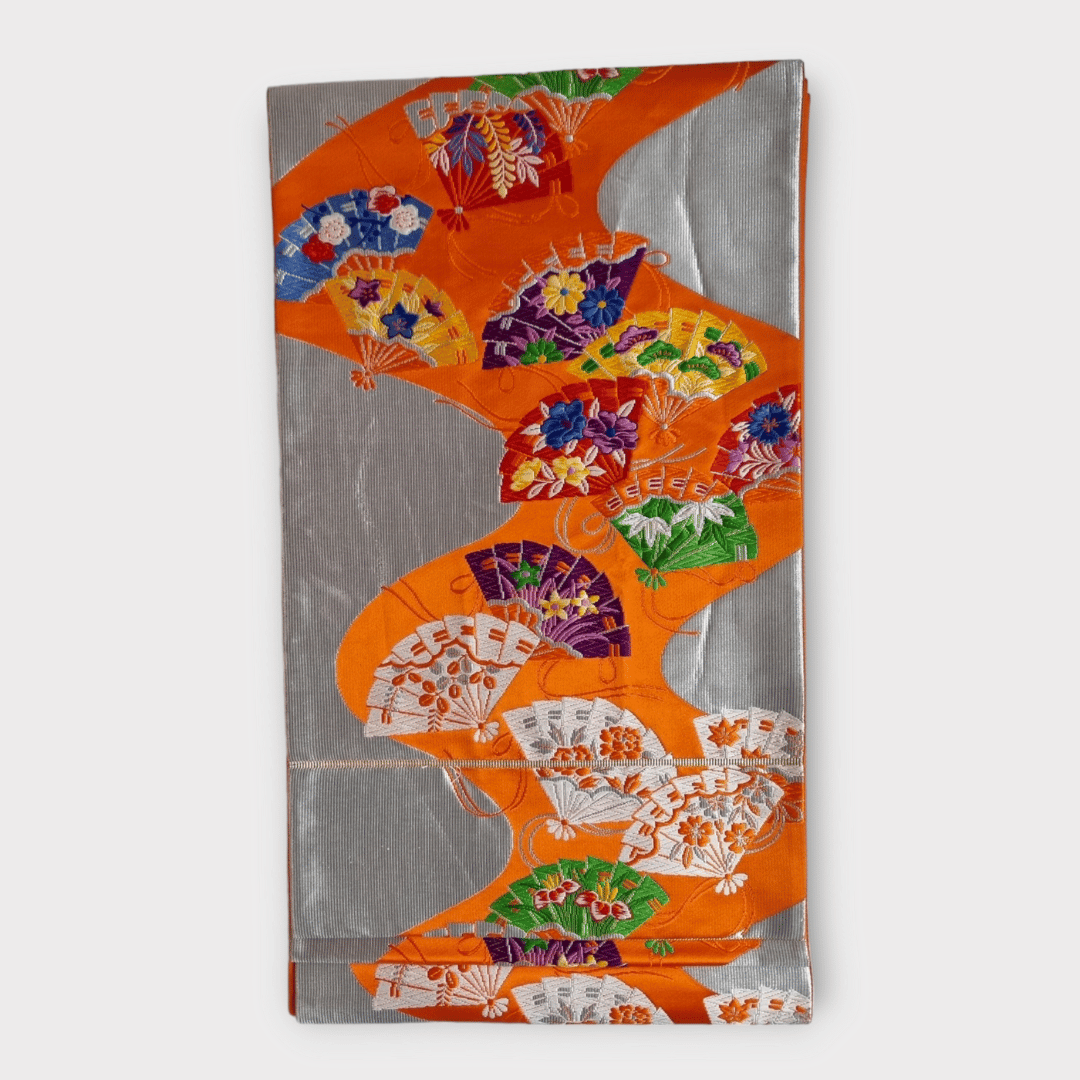 Vintage Fukuro Orange mit Fächern
