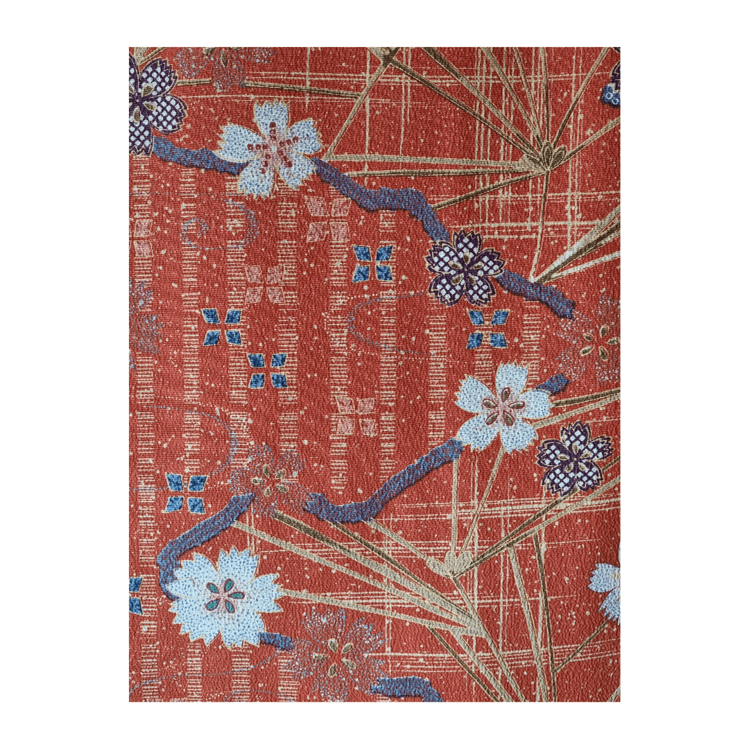 Vintage Komon Kimono Damen Kirschblüten