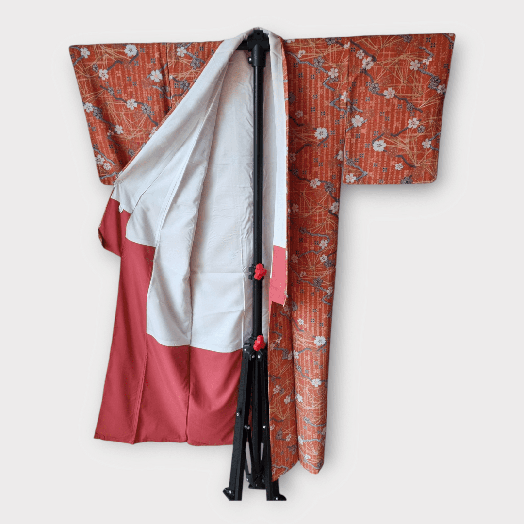 Vintage Komon Kimono Damen Kirschblüten