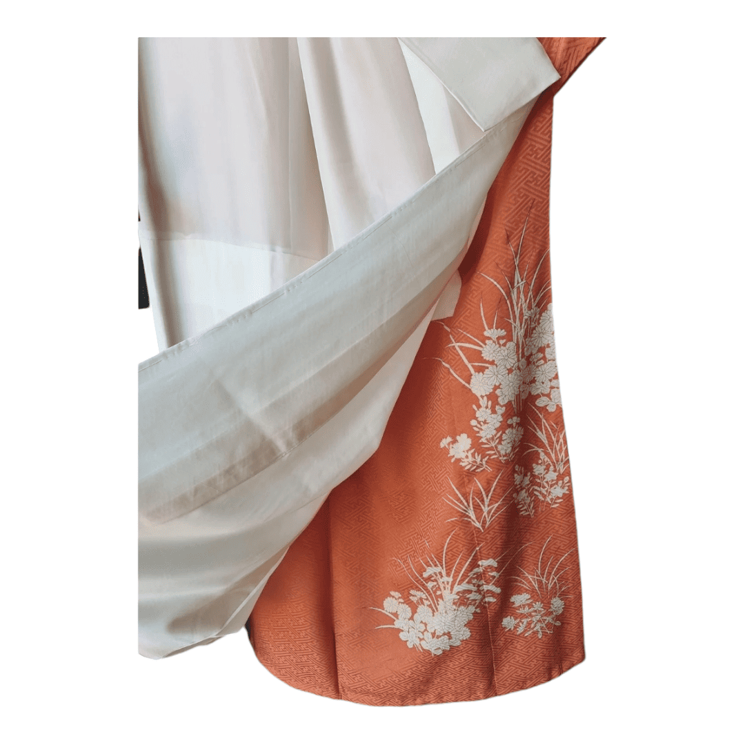Vintage Iro-Tomesode Kimono Damen Orange