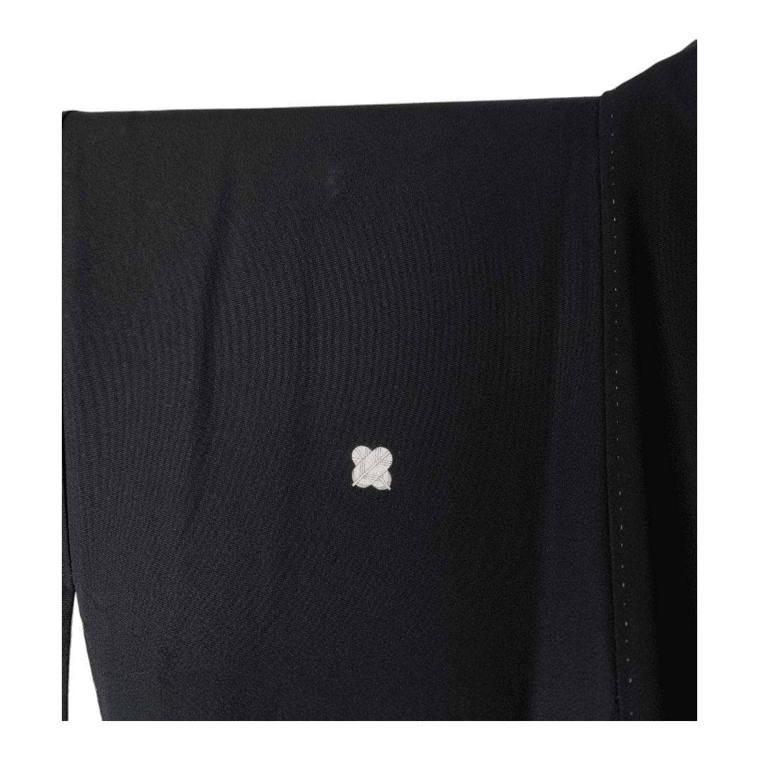 Vintage Kuro-Tomesode Kimono Damen Schriftrolle