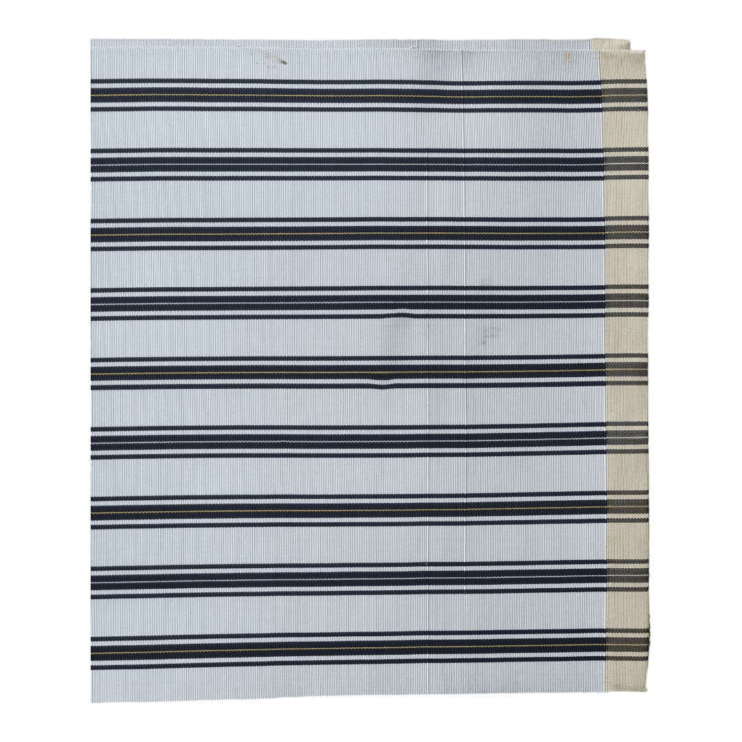 Vintage Hitoe Obi Schwarz / Weiß  gestreift