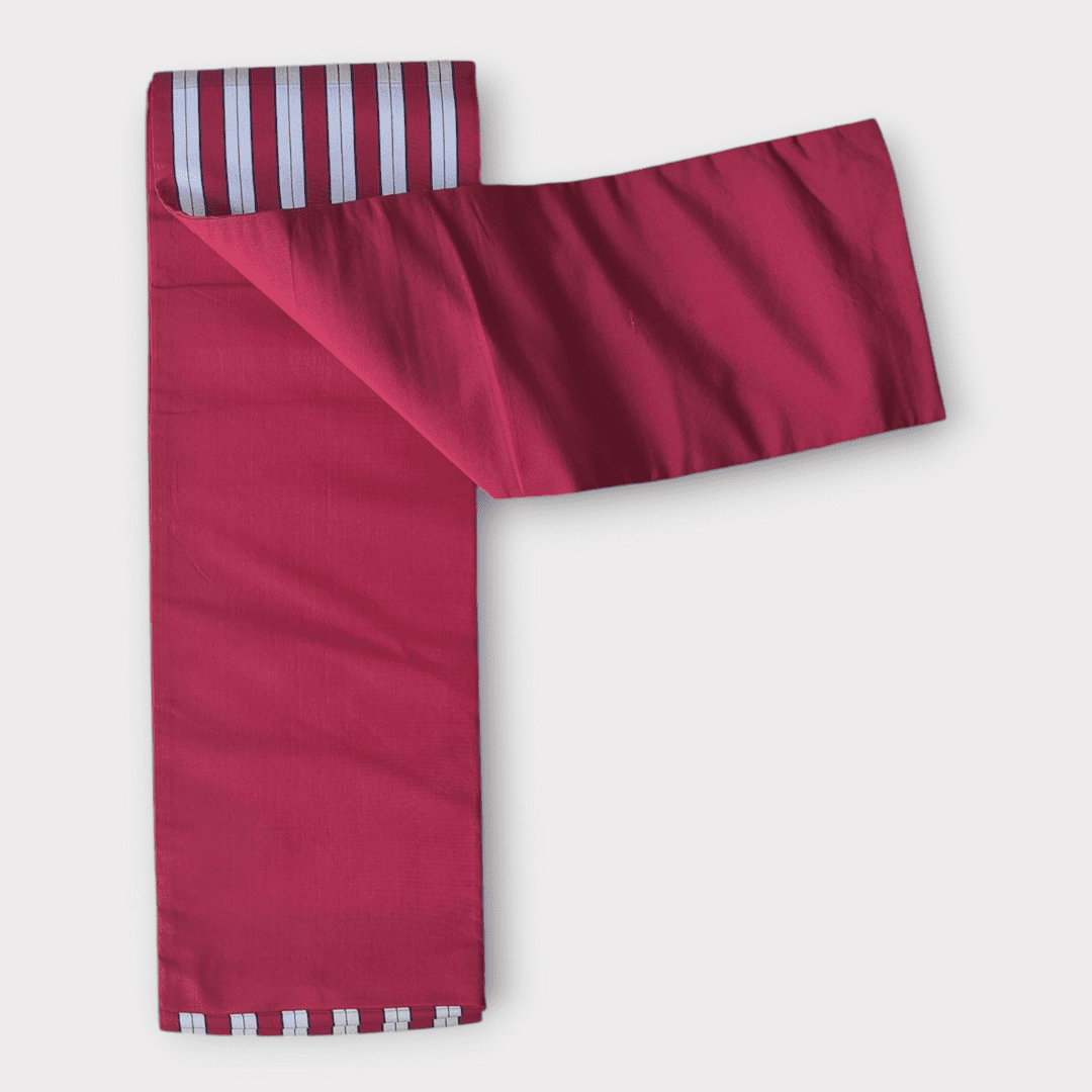 Vintage Hanhaba Obi wendbar Rot gestreift