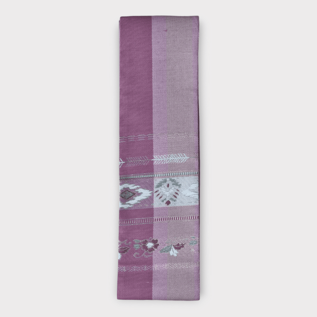 Vintage Taiko Musubi Obi Set Rosa Blumen