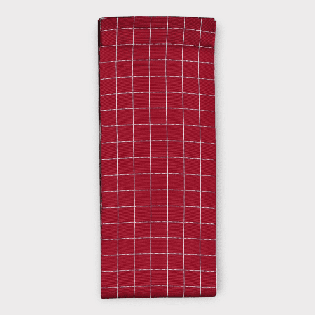 Vintage Hanhaba Obi Rot karriert