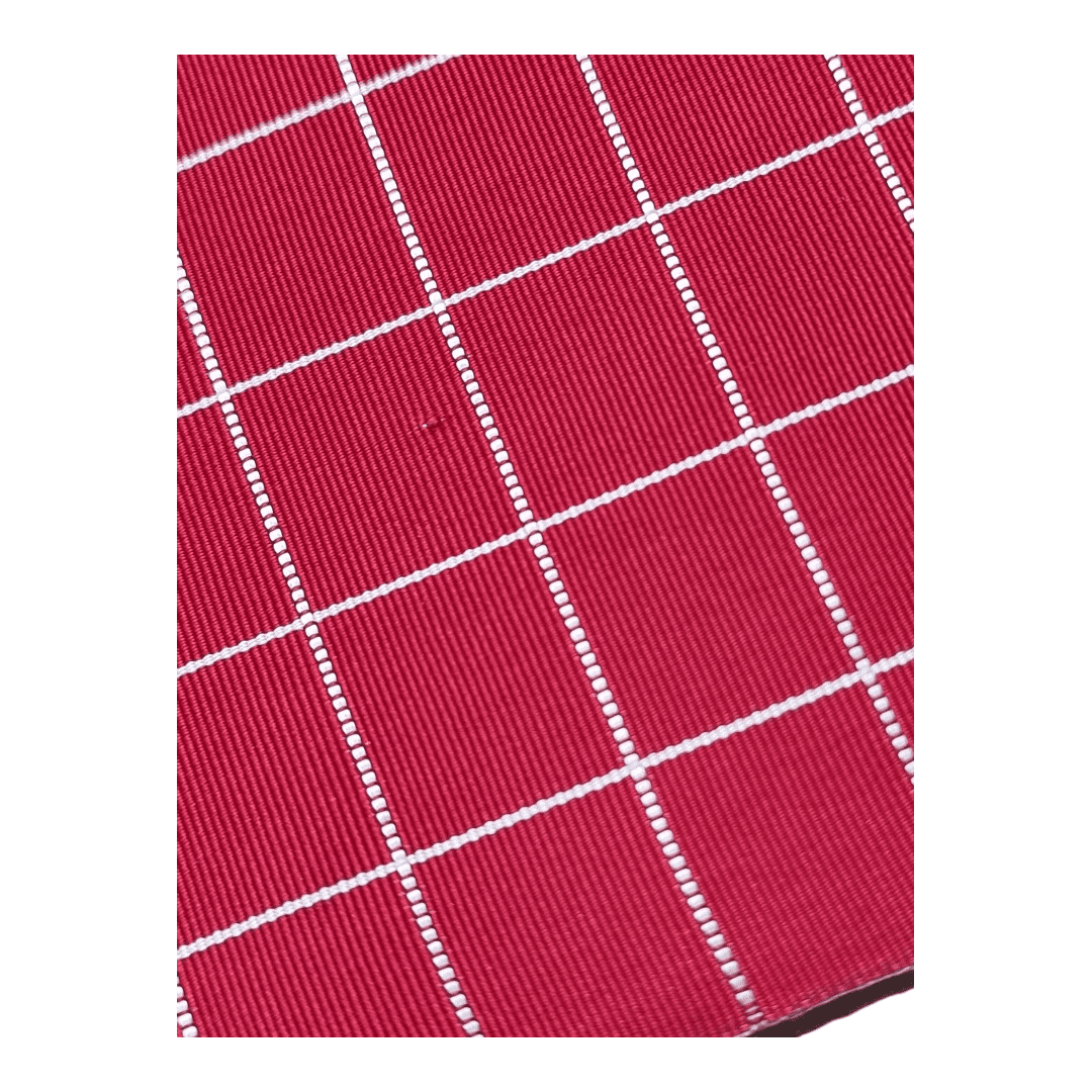 Vintage Hanhaba Obi Rot karriert