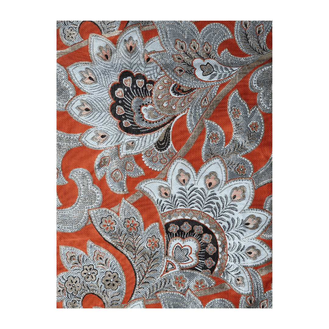 Vintage Taiko Musubi Obi Set Orange Blumen