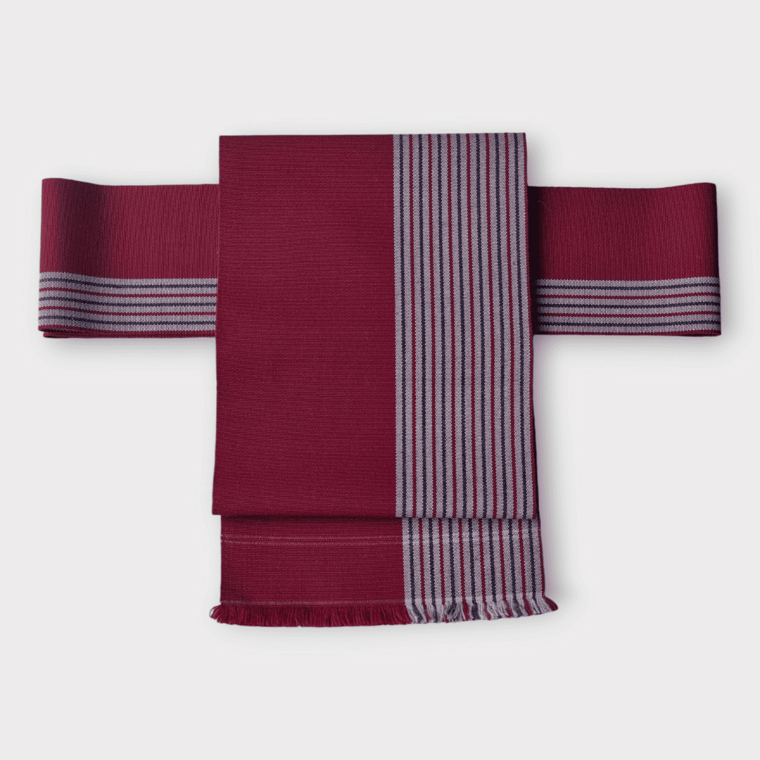 Vintage Nagoya shitate Nagoya Obi Rot Streifen