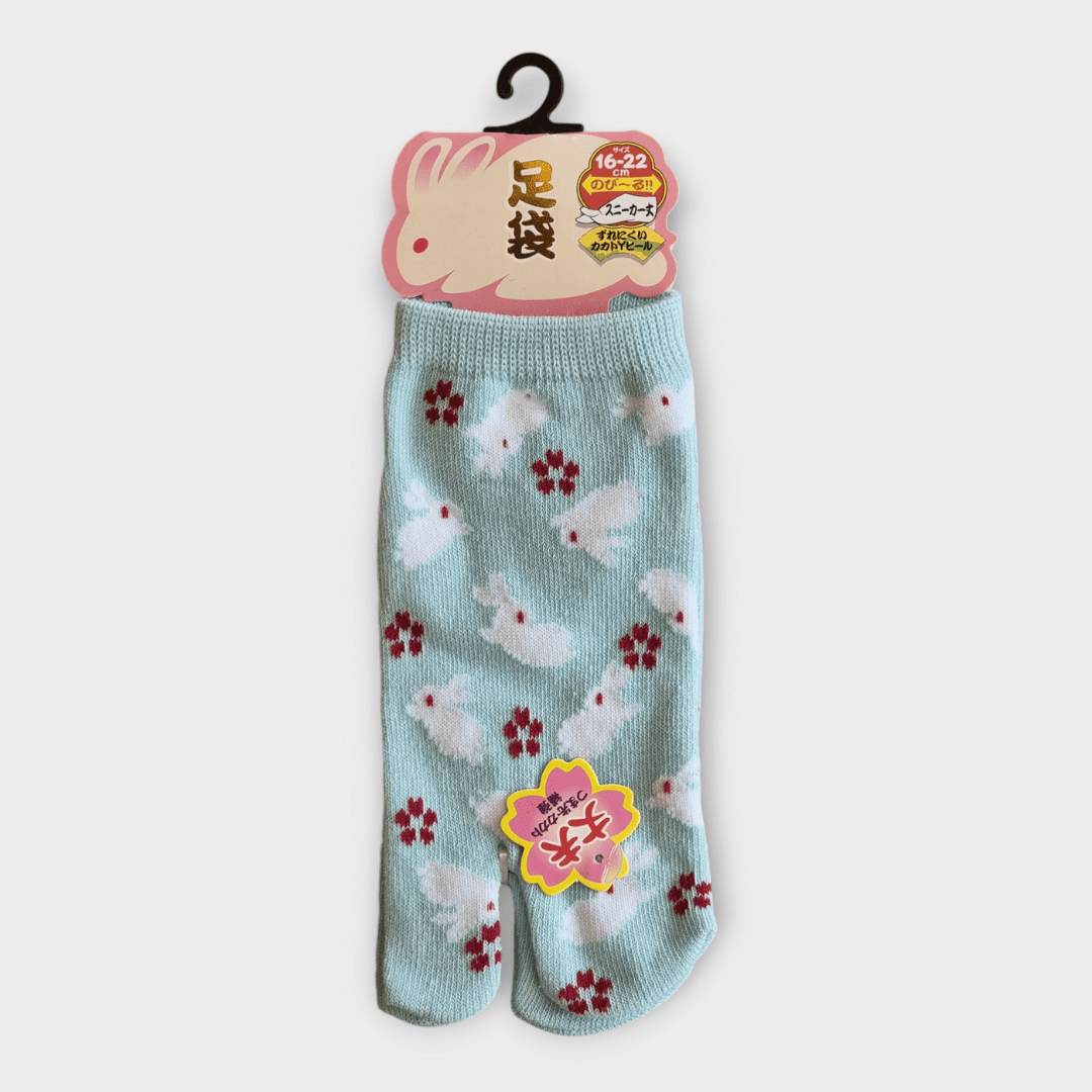 Kinder Tabi Socken Zehensocken Hasen Blau 26-36 #farbe_Blau