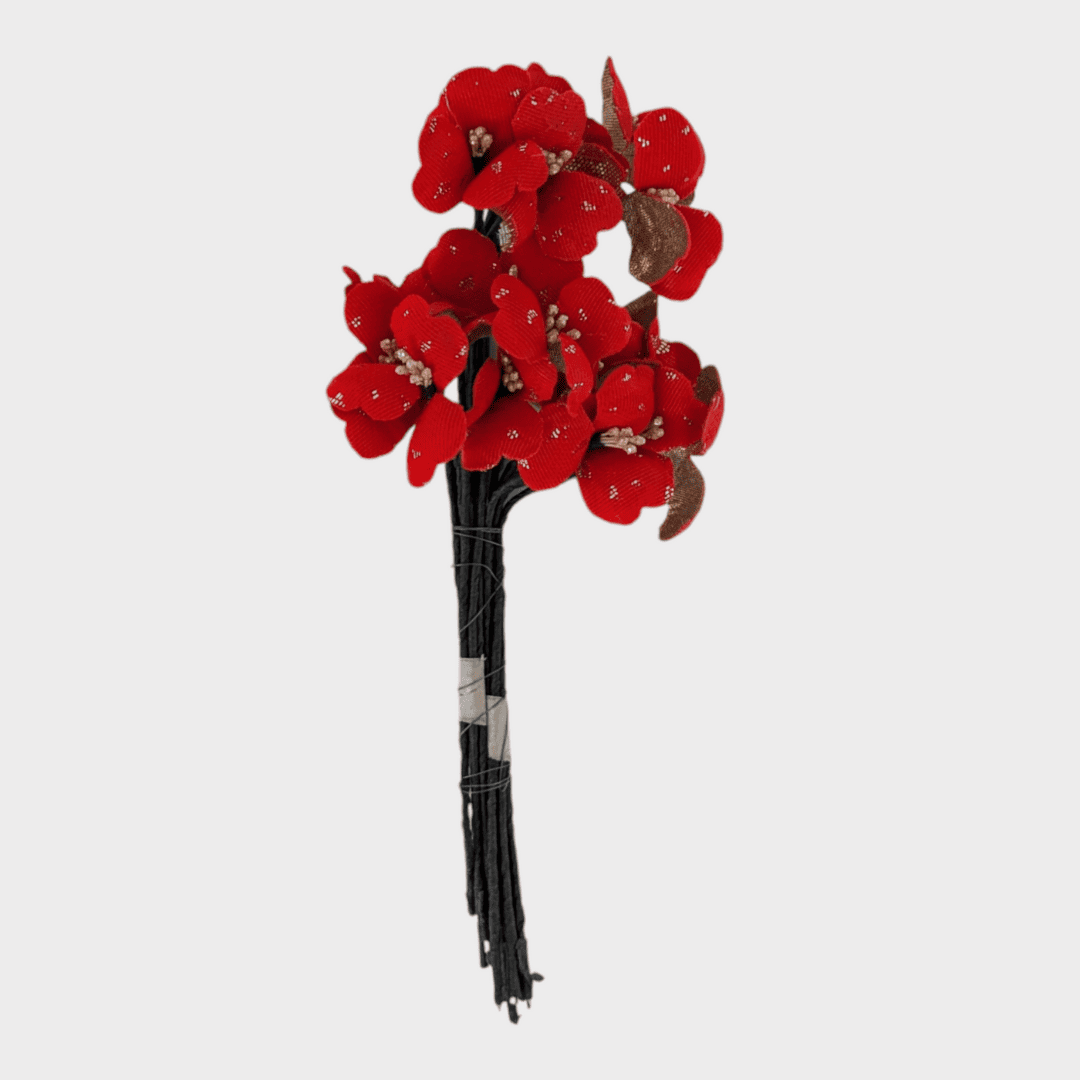 Vintage Kanzashi Haarschmuck Rot